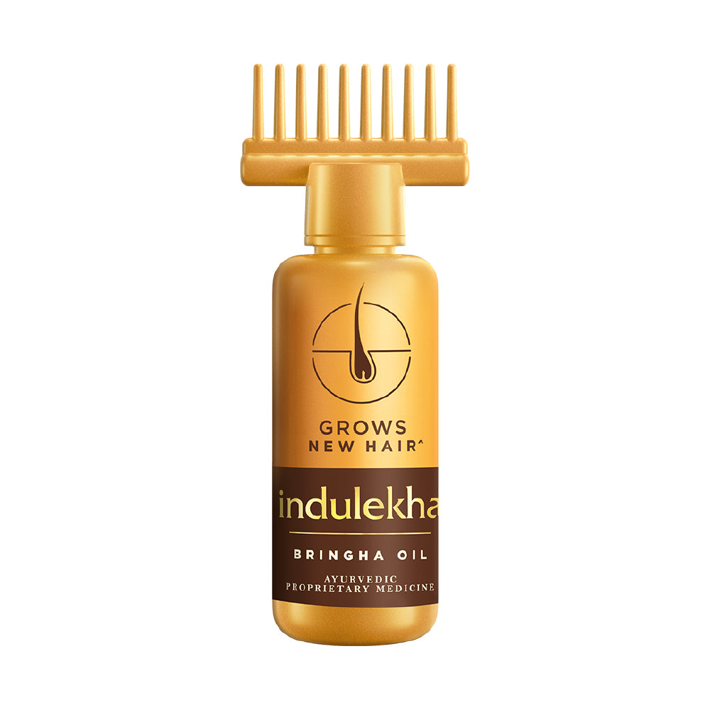 INDULEKHA Bringha Hair Oil, with 11 Herbs, Ayurvedic Hair Oil for Hair Growth, 100 ml