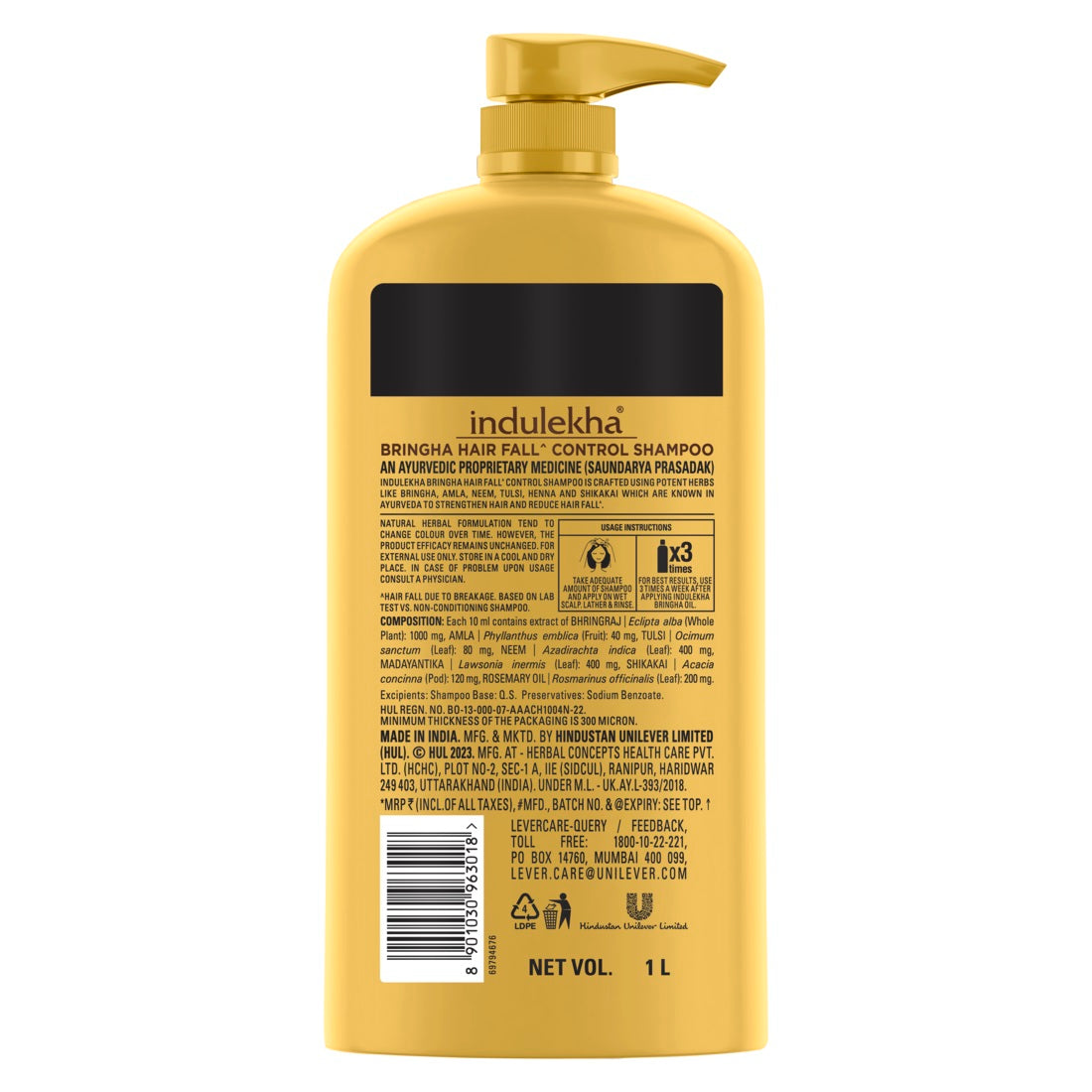 1000ml , Bringha Shampoo | Indulekha