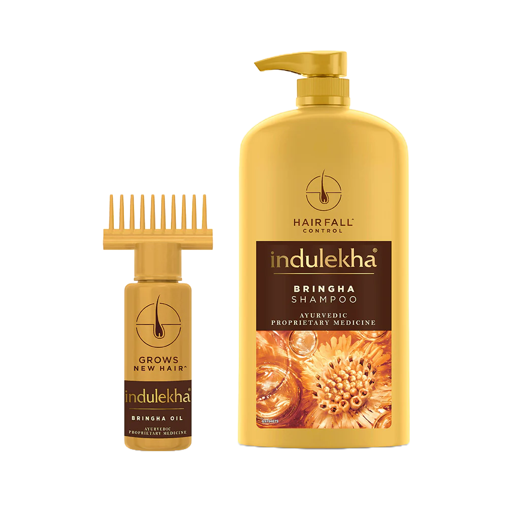 Bringha: Oil + Shampoo (Combo Pack) | Indulekha