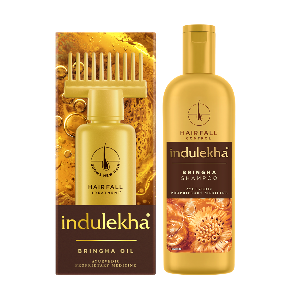 Bringha: Oil + Shampoo (Combo Pack) | Indulekha