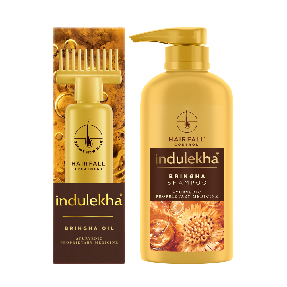 Bringha: Oil + Shampoo (Combo Pack) | Indulekha