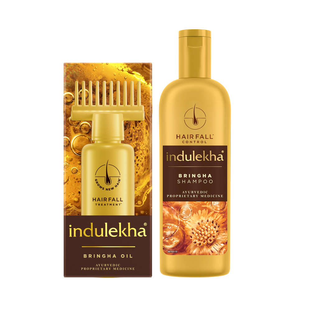 Bringha: Oil + Shampoo (Combo Pack) | Indulekha