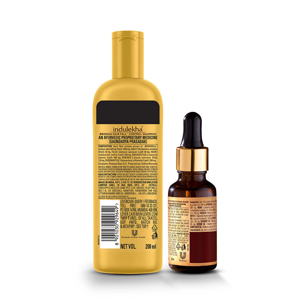 200ml+30ml ,Indulekha Bringha Shampoo & Hair Serum